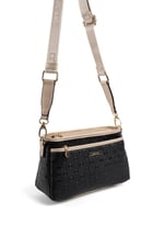 Silver & Polo SP1184 Kadın Çapraz Çanta Logolu Siyah-S.Nut