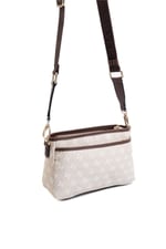 Silver & Polo SP1184 Kadın Çapraz Çanta Monogram Taş-Kahve