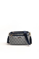 Silver & Polo SP1184 Kadın Çapraz Çanta Monogram Gri-Lacivert