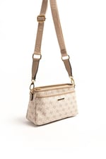 Silver & Polo SP1184 Kadın Çapraz Çanta Monogram Bej-Kum