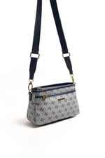 Silver & Polo SP1184 Kadın Çapraz Çanta Monogram Gri-Lacivert