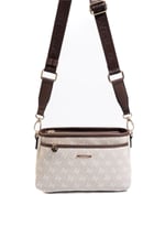 Silver & Polo SP1184 Kadın Çapraz Çanta Monogram Taş-Kahve