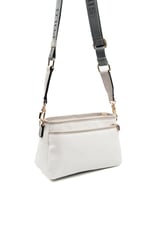 Silver & Polo SP1184 Kadın Çapraz Çanta Logolu Beyaz-A.Gri