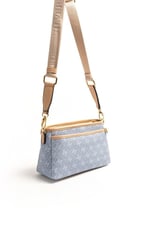 Silver & Polo SP1184 Kadın Çapraz Çanta Monogram Mavi-Ten