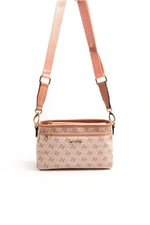 Silver & Polo SP1184 Kadın Çapraz Çanta Monogram Pembe-Somon