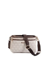 Silver & Polo SP1184 Kadın Çapraz Çanta Monogram Taş-Kahve