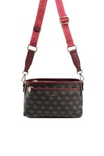 Silver & Polo SP1184 Kadın Çapraz Çanta Monogram Kahve Sarı-Bordo