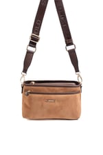 Silver & Polo SP1184 Kadın Çapraz Çanta Süet Taba-Kahve