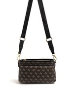 Silver & Polo SP1184 Kadın Çapraz Çanta Monogram Füme-Siyah