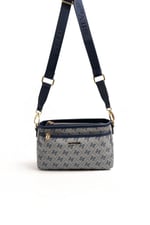 Silver & Polo SP1184 Kadın Çapraz Çanta Monogram Gri-Lacivert