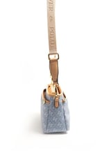 Silver & Polo SP1184 Kadın Çapraz Çanta Monogram Mavi-Ten