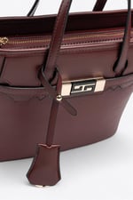 Silver & Polo SP1185 Kadın El Çantası Düz Bordo