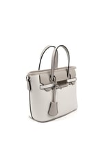 Silver & Polo SP1185 Kadın El Çantası Düz Beyaz-A.Gri