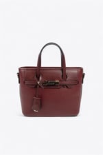Silver & Polo SP1185 Kadın El Çantası Düz Bordo