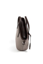 Silver & Polo SP1185 Kadın El Çantası Ekose Line Kare Kahve Sarı-Kahve