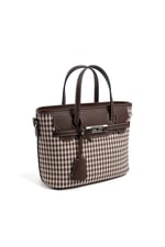 Silver & Polo SP1185 Kadın El Çantası Ekose Line Kare Kahve Sarı-Kahve