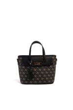 Silver & Polo SP1185 Kadın El Çantası Monogram Füme-Siyah