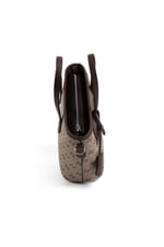 Silver & Polo SP1185 Kadın El Çantası Monogram Koyubej-Kahve