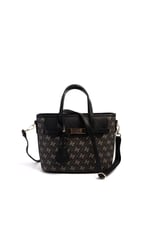 Silver & Polo SP1185 Kadın El Çantası Monogram Füme-Siyah