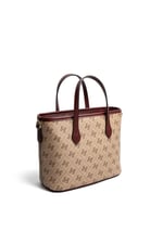 Silver & Polo SP1185 Kadın El Çantası Monogram Koyu Bej-Bordo