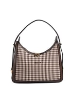 Silver & Polo SP1187 Kadın Omuz Çantası Ekose Line Kare Kahve Sarı-Kahve