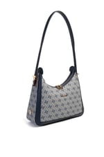 Silver & Polo SP1187 Kadın Omuz Çantası Monogram Gri-Lacivert