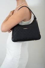 Silver & Polo SP1187 Kadın Omuz Çantası Logolu Siyah