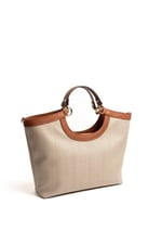 Silver & Polo SP1189 Kadın El Çantası Hasır Bej-Taba