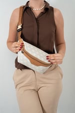 Silver & Polo SP1192 Kadın Bel Çantası Monogram Taş-A.Taba
