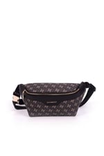 Silver & Polo SP1192 Kadın Bel Çantası Monogram Füme-Siyah