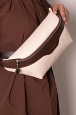 Silver & Polo SP1192 Kadın Bel Çantası Petek Bej-Kahve