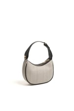 Silver & Polo SP1194 Kadın Omuz Çantası Hasır Siyah Beyaz-Siyah