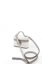 Silver & Polo SP1195 Kadın El Çantası Logolu Beyaz-A.Gri