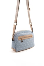 Silver & Polo SP1201 Kadın Çapraz Çanta Monogram Mavi-Ten