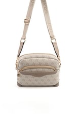 Silver & Polo SP1201 Kadın Çapraz Çanta Monogram Bej-Kum