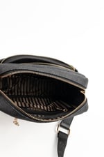 Silver & Polo SP1201 Kadın Çapraz Çanta Monogram Füme-Siyah