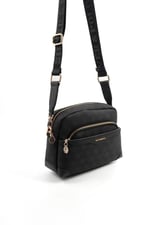 Silver & Polo SP1201 Kadın Çapraz Çanta Monogram Siyah