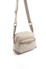 Silver & Polo SP1201 Kadın Çapraz Çanta Monogram Bej-Kum