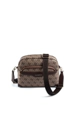 Silver & Polo SP1201 Kadın Çapraz Çanta Monogram Koyubej-Kahve