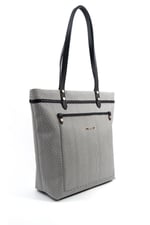 Silver & Polo SP1203 Kadın Omuz Çantası Hasır Siyah Beyaz-Siyah