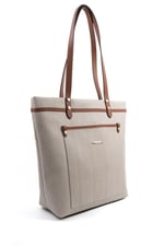 Silver & Polo SP1203 Kadın Omuz Çantası Hasır Bej-Taba