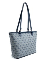 Silver & Polo SP1204 Kadın Omuz Çantası Monogram Gri-Lacivert
