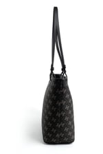 Silver & Polo SP1204 Kadın Omuz Çantası Monogram Füme-Siyah