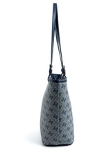 Silver & Polo SP1204 Kadın Omuz Çantası Monogram Gri-Lacivert