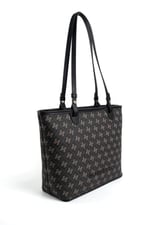 Silver & Polo SP1204 Kadın Omuz Çantası Monogram Füme-Siyah