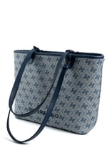 Silver & Polo SP1204 Kadın Omuz Çantası Monogram Gri-Lacivert