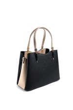 Silver & Polo SP1205 Kadın El Çantası Logolu Siyah-S.Nut