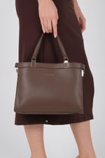 Silver & Polo SP1237 Kadın El Çantası  Kahve