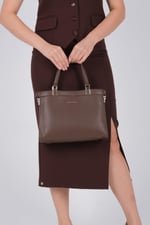 Silver & Polo SP1237 Kadın El Çantası  Kahve