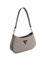 Silver & Polo SP1251 Kadın Omuz Çantası Ekose Line Kare Kahve Sarı-Kahve